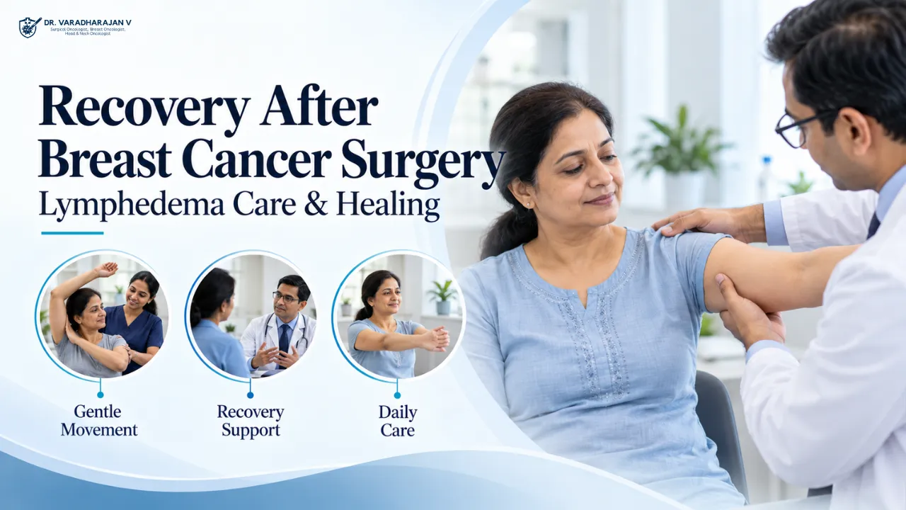 Patient doing shoulder exercises with a physiotherapist after surgery
