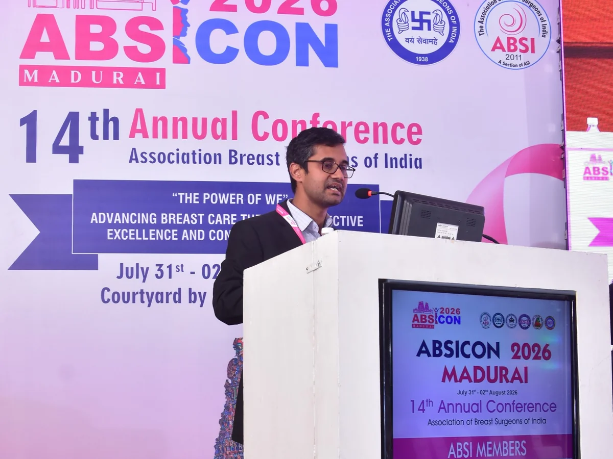 Dr. Varadharajan V at the ABSICON 14th Annual Conference in Madurai