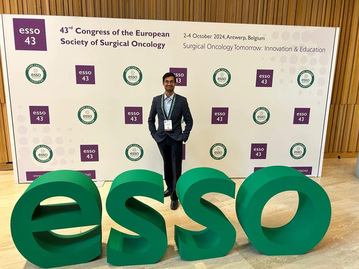 Dr. Varadharajan V at the ESSO 43rd Congress in Antwerp